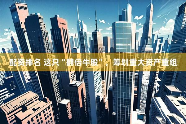 配资排名 这只“翻倍牛股”，筹划重大资产重组